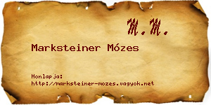Marksteiner Mózes névjegykártya