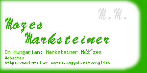 mozes marksteiner business card